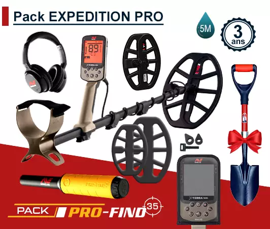 Minelab X-Terra Pro équipé du casque sans fil ML85 Minelab X-Terra Pro avec casque sans fil ML85