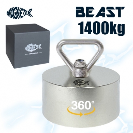 Puissant aimant Beast 360° d'une force de 1400 kg