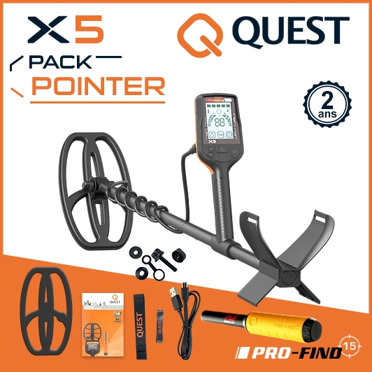 Detecteur de metaux Quest X5 avec Pointer