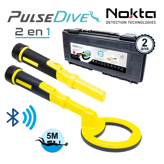 Pulse Dive Nokta Jaune est une détecteur de métaux pour la plage et la plongée.