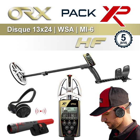 Detecteur de metaux XP Orx avec disque elliptique HF, pro-pointer XP MI-6 et casque sans fil WSA