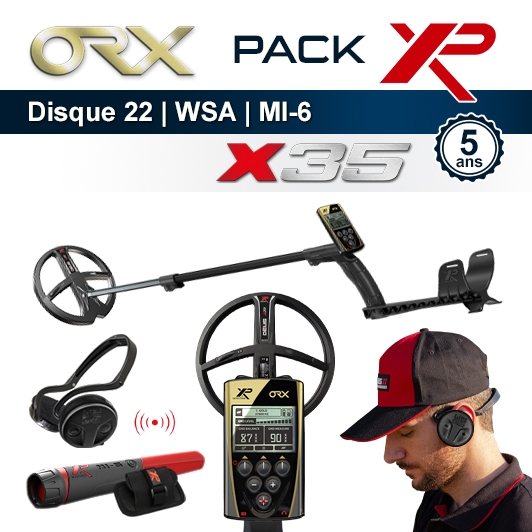 Detecteur de metaux XP Orx avec disque 22,5cm X35, pro-pointer XP MI-6 et casque sans fil WSA