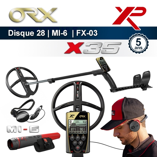 Detecteur de metaux XP Orx avec grand disque 28cm X35 et pro-pointer XP MI-6