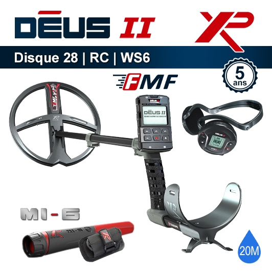 Détecteur XP Deus 2 - 28FMF RC WS6 et MI-6